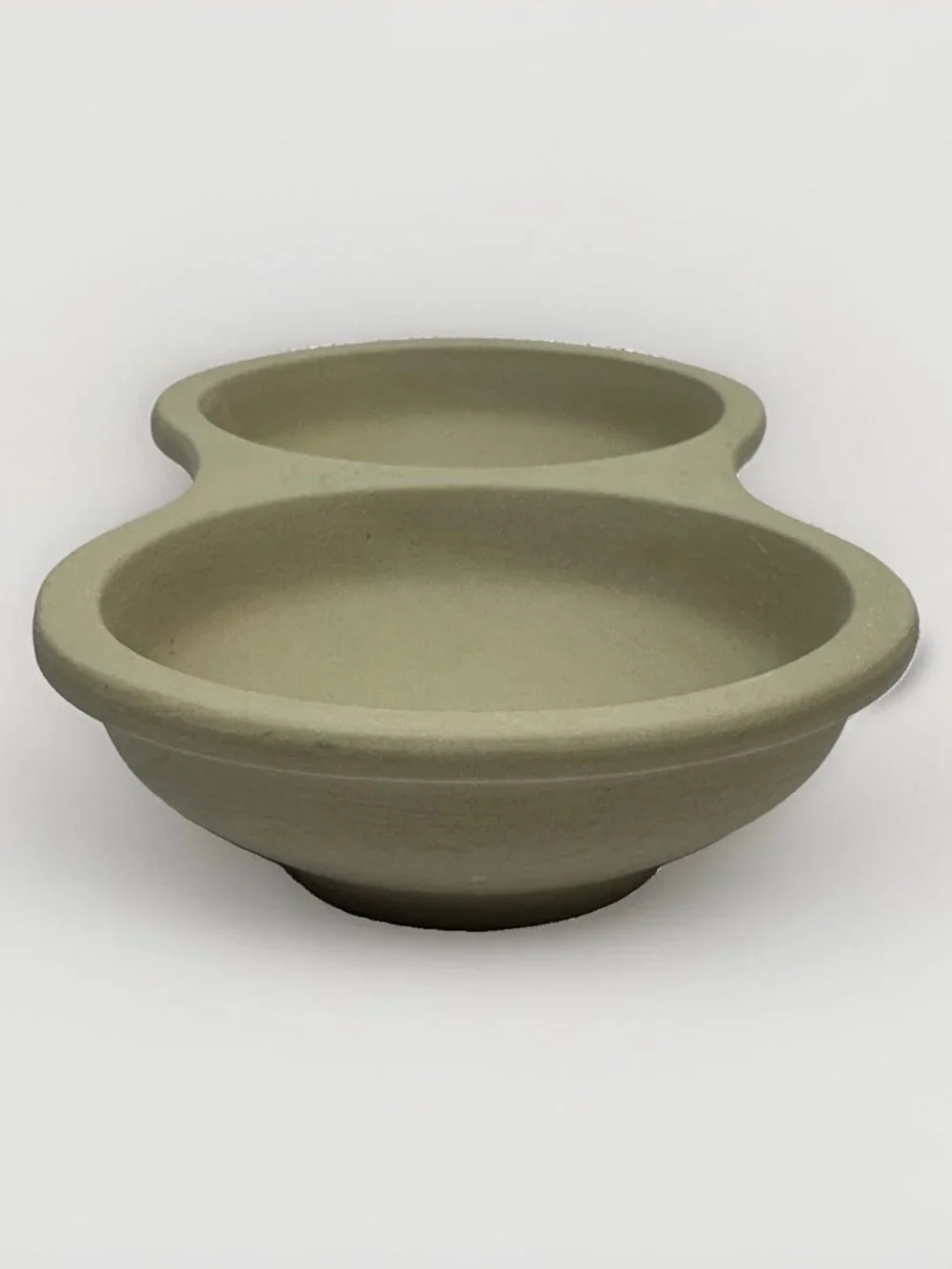 🥚 NEW Pampered Chef Stoneware Microwave Double Egg Cooker Bowl Baker #2202 🥚